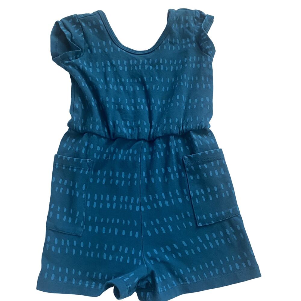Alice + Ames Shortie Romper Jumpsuit Glacier Dash 5 Pockets blue